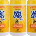 Wet Ones for Pets Antibacterial Dog Wipes, Tropical Splash, 50 Count, 3-Pk | Multi-purpose grooming wipes with aloe vera for paws, face, and body, easy cleanups between baths