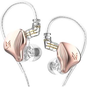KZ ZEX Earbuds 1 electrostatic + 1 Dynamic Earphone in Ear Monitor Headphone with Detachable Cables Suitable for Audio Engineer, Musician (Rose Gold, Without Mic) KZ ZEX Earbuds 1 electrostatic + 1 Dynamic Earphone in Ear Monitor Headphone with Detachable Cables Suitable for Audio Engineer, Musician (Rose Gold, Without Mic)