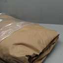 ULTCOVER Rectangular Patio Heavy Duty Table Cover - 600D Tough Canvas Waterproof Outdoor Dining Table and Chairs General Purpose Furniture Cover Size 111L x 74W x 28H inch (Brown)