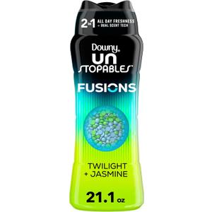 Downy Unstopables Fusions In-Wash Laundry Scent Booster Beads, Twilight and Jasmine Scent, 21.1 oz, 2-in-1 All Day Freshness, Downy Scent Booster Beads, Laundry Scent Boosters