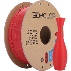 Matte PLA Filament 1.75mm, Upgrade 1kg Cardboard Spool PLA Filament 1.75 PLA 3D Printing Filament, Print with Most 3D Printers 3D Filament-Fire Engine red