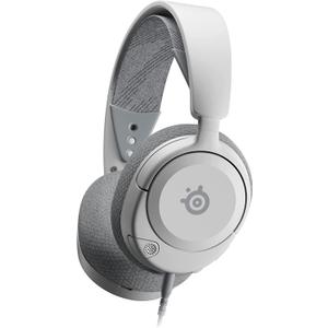 SteelSeries 61607 Arctis Nova 1 Gaming Headphones, Wired, Sealed Type, Compatible with PC, PS5, PS4, Switch, Bi-Directional Microphone, Noise Canceling, Spatial Audio, Hi-Fi Sound, Adjustable, White
