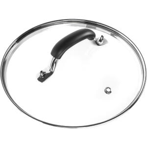 9.1 Inch Tempered Glass Lid for Instant Pot 5/6 Quart, Universal Pot Cover for Electric Pressure Cooker with Heat-resistant Handle Knob
