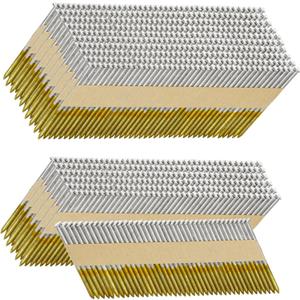 30-34 Degree Framing Nails 3.0"X.12" Ring Shank 520 Count, D Head Hot Dipped Galvanized Paper Tape Strip Nails, for 30 to 34 Degree Framing Nailer