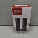 Electric Salt and Pepper Grinder Set-2 Pack Automatic Salt Pepper Mill Shakers, Adjustable Coarseness, LED Light, One-Hand Operation, Battery Operated for Kitchen BBQ Restaurant Outdoor, Black