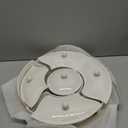 Chip and Dip Serving Set, 13.5" Serving Platters and Trays, Appetizer Serving Tray, Divided Serving Tray, Party Serving Relish Trays and Platters, Lazy Susan Taco Bar, Lazy Susan Serving Platter