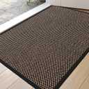 DEXI Ultra Thin Entryway Indoor Door Mat 24x36, Non Slip Rubber Backing Inside Entry Mat, Low Profile Easy Clean Dirt Trapper Doormat for Inside Entrance Patio, Black
