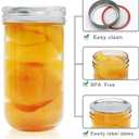 Flrolove Mason Jars 12 oz, Glass Jars with Airtight Lid,Canning Jars with Regular Lids and Bands 24 PACK, Ideal for Jam, Honey, Wedding Favors, Shower Favors, DIY Spice Jars