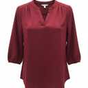 Aimcoo Women's Business Casual Blouses Ruffle V Neck Work Dressy Shirts Long Sleeve Top Size S