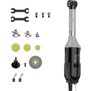 IZIO Multi-Purpose Electric Die Grinder Kit - 6 Variable Speed Polisher & Sander, Compact 1" Rotary Angle Grinder for Metal/Wood Crafting, DIY & Professional Grinding Tool (Black)