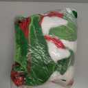 SOMSOC 5 Pack Women Christmas Elf Costume Set Velvet Dress Belt Striped Over Knee High Socks Elf Hat Shoes for Cosplay (Small)