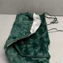 AVOIN colorlife Faux Fur Soft Plush Christmas Tree Skirt 48 Inch, Green Xmas Pine Trees Winter Holiday Mat Decoration