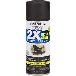 Rust-Oleum 327916 American Accents Spray Paint, 12 oz, Satin Canyon Black