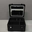 Travel Makeup Case with Lighted LED Mirror  Waterproof Cosmetic Organizer with Adjustable Dividers, Portable Makeup Train Case for Women, Black