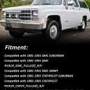 Bestview LED Side Marker Lights Compatible with 1981-1991 Chevy C10 C20 C30 GMC C1500 C2500 Suburban Blazer Jimmy, Driver & Passenger Side, White Lamp Smoked Lens