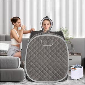 ZONEMEL Portable Steam Sauna, Full Body Home Sauna Spa, 1 Person or 2 Person Share Saunas, 3L Steam Generator with Remote Control (Black, L 33.5x W 32.3x H 41.7)