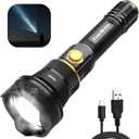 EverBrite Rechargeable Flashlight, 1000 Lumens Zoomable LED Tactical Flashlight with 4 Modes & Memory Function, Including Safety Hammer & USB C Cable for Camping, Hiking, Home, and Emergencies