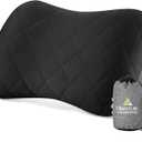 Hikenture Camping Pillow with Removable Cover - Ultralight Inflatable Pillow for Neck Lumbar Support - Upgrade Backpacking Pillow - Washable Travel Air Pillows for Camping, Hiking, Backpacking (Black)