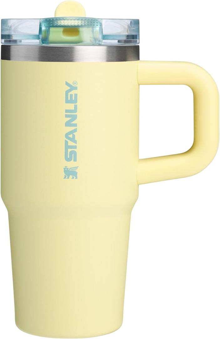 STANLEY Quencher ProTour Flip Straw Tumbler with Leakproof Lid | Built-In Straw & Handle | Cupholder Compatible for Travel | Insulated Stainless Steel Cup | BPA-Free (14 Ounces, Pomelo)