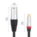 2Pack 1Ft RCA Female to 3Pin XLR Male Audio Cable;Balance XLR Male to RCA Female Unbalanced,Mixer, Power Amplifier, Audio Player Cable