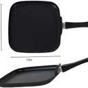 Grill Pan - Versatile Griddle Pan & Comales para Tortillas for Cooked Dishes! Square Pan Design for Even Heat Distribution!