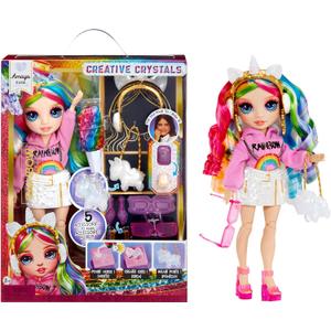 Rainbow High Creative Crystals Amaya - Rainbow 11 Fashion Doll with Crystal Accessory Make It Kit, Ring for You, DIY, Crafts, Resin Play, Kids Gift 8+
