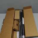 KAMANINA Black Curtain Rods for Windows 48 to 84 Inches, 1 Inch Curtain Rod 32 to 86 inch(2.6-7.1ft), Single Drapery Rods with Square Finials