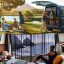 Magnetic Rear Door Bug Screen for Vans – Universal Fit for RAM ProMaster, Ford Transit High Roof – Van Life Camping Essential with Easy Access Mesh for Insect Protection