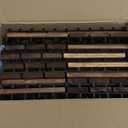 9Pcs Acacia Wood Interlocking Patio Deck Tiles, 12 x 12 x 0.9 Inch Outdoor Flooring, Waterproof for All-Weather Use  Crossed, Dark Brown
