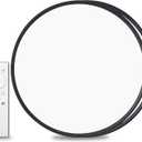2Pack 20 Inch Remote Control Dimmable Large LED Flush Mount Ceiling Light Panel,40W 4350LM,2700K-6000K Adjustable Color,Ultra Thin Round Ceiling Light Fixture for Hallway Kitchen Home Office(Black)