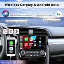 8 Core 6G+128G Android Car Stereo Radio for Honda Civic 2016 2017 2018 2019 2020 with 9 Inch 360° Panoramic View Touch Screen Wireless CarPlay Android Auto Backup Camera GPS WiFi