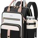 Ytonet Rolling Backpack for Women,15.6 Inch Travel Backpack with Wheels, Stylish Rolling Laptop Bag with Passport Holder, Dual-Opening Design, Underseat Carry on Luggage for Work College Teacher