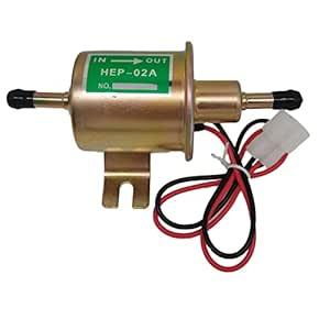 Universal 12V Heavy Duty Electric Fuel Pump HEP02A HEP-02A For Motorcycle Carburetor ATV Trucks Boats For Gas Diesel Engine 2.5-4 PSI