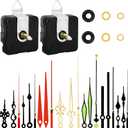2pcs High Torque Quartz Clock Movement Mechanism Replacement Clock Kit with 7 Different Pairs of Hands Clock for DIY Handicrafts Repair Clock Parts Shaft Lengths 22mm