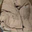 EVERGRACEHOME Stonewashed Cotton Quilt Set King Size, Ultra Soft Oversized Bedspread Coverlet Set, Lightweight Crinkle Box Stitch Bedding Sets for All Season, with 2 Shams, Terracotta