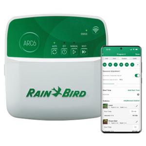 Rain Bird ARC6 App-Based Indoor Smart WiFi Irrigation Sprinkler Timer/Controller, 6-Zone/Station, EPA WaterSense Certified, Compatible with Alexa, Indoor 6-Station