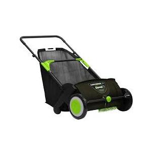 Earthwise LSW70021 21-Inch Width Leaf & Grass Push Lawn Sweeper, Black