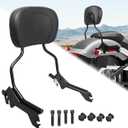 AUFER Rear Upright Passenger Backrest Sissy Bar with Pad & Docking Hardware Kit Compatible With For 2018-UP Harley Softail Fat Boy FLFB FLFBS Breakout FXBR FXBRS