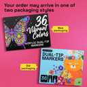 ARTISTRO 36 Acrylic Paint Markers - Paint Pens for Calligraphy, Brush + Fine Tips - For Fabric, Rock, Glass, Wood, DIY, Craft, Canvas - Art and Craft Supplies for Adults, Teens, Kids