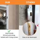 24" Interior Door Jamb Repair Kit for Interior DoorsExtended Door Strike Plate Reinforcement Plate for Interior Door Deadbolt, Fit Any Interior Door Jamb Door Frame (White)