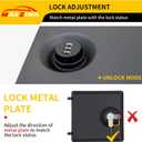 Truck Bed Storage Bin Code Lock Cover Compatible with 2022-2024 Ford Maverick Code Lock Design Bin Cover Bed Storage Bin Side Cover with Code Lock for 2023 Maverick Accessories