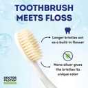 MOUTHWATCHERS Dr Plotkas Soft Bristle Flossing Toothbrush Manual Soft Toothbrush for Adults, Ultra Clean, Good for Sensitive Teeth and Gums, Variety 4 Pack, Colors May Vary