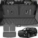 for 2023 Acadia Cargo Liners & Backrest Mat: Fit for 2017-2023 GMC Acadia All Weather Cargo Tray Compatible with 2021 2022 2023 GMC Acadia Denali Accessories