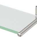 Gatco 5596 Waterline Glass Shelf, Satin Nickel