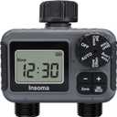 Insoma 2-Zone Sprinkler Timer, Programmable Garden Hose Timer with Auto/Manual/Rain Delay Modes | Water-Saving Irrigation Controller for Lawn, Yard & Drip Systems | Waterproof Design & Easy Setup