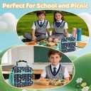 ZAZIWZ Lunch Bag for Kids Insulated Lunch Boxe for Girls Boys Reusable Cooler Tote Small Lunchbag Back to School Cute Lunchbox for Teens 02 (Space)
