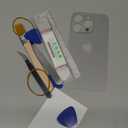 OEM Rear Back Glass Replacement for iPhone 15 Pro 6.1-inches with Reparing Tool Kit and Pre-Installed Adhesive (Natural Titanium)