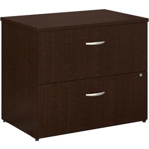 Bush Business Furniture Series C 2 Drawer Lateral File Cabinet in Mocha Cherry, Locking Document Storage for Home or Professional Office