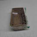 3 Natural Wicker Basket Set Rectangular Handwoven Seagrass Basket Storage Bins Home Organizer Bins - Household Basket Box for Shelf Wardrobe Desktop Home Decor (Caramel)