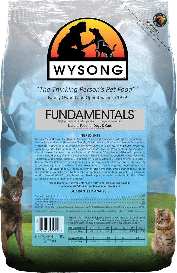 Wysong Fundamentals Canine/Feline Formula Dry Dog/Cat Food, 5 lb (EXP 06/04/26)